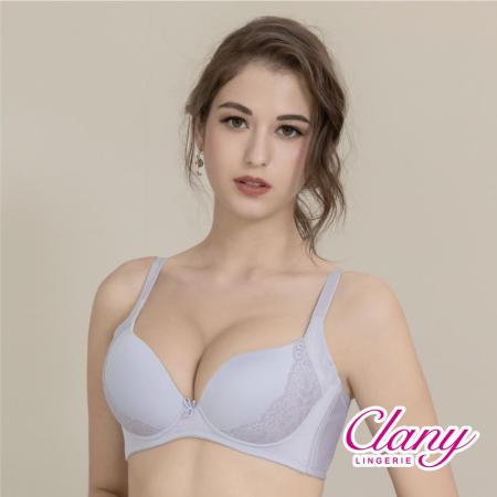 【可蘭霓Clany】漫步尼斯無痕蕾絲軟鋼圈集中包覆BCD罩杯內衣   8031-91 雲霧灰 透氣舒適抑菌消臭 性感♒20C001